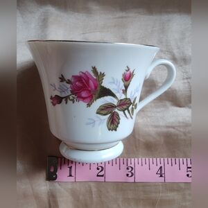 Noritex Fine China Footed Cup Pink Roses Gold Trim